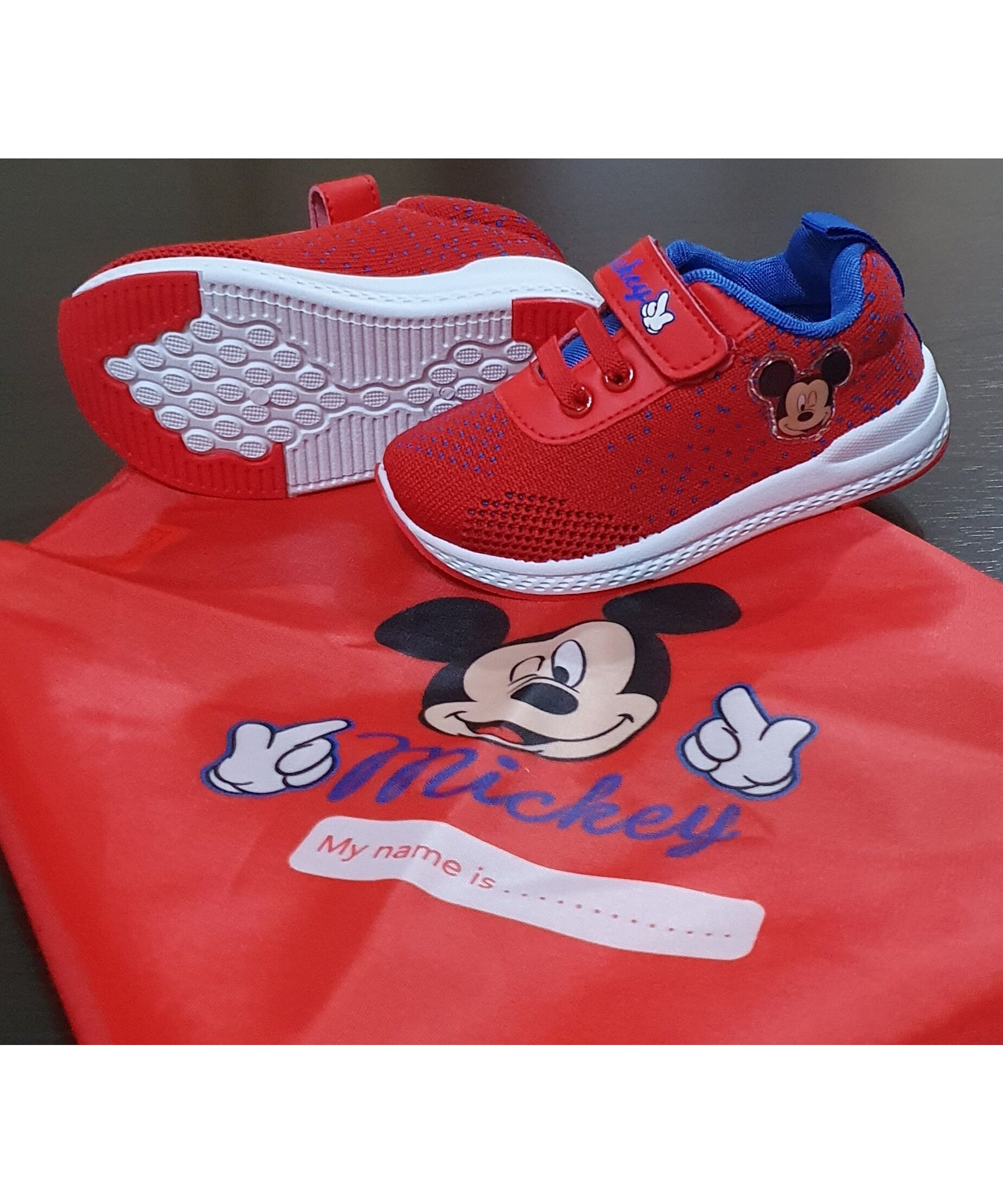 Pile of sacred Separation Adidasi rosii " Mickey", talpa alba, marca Disney Imbracaminte pentru copii  HIMARKIDS