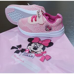 Adidasi roz "Minnie", talpa alba, saculet inclus, marca Disney