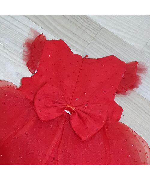 Rochie rosie de ocazie "Love red" , coronita inclusa