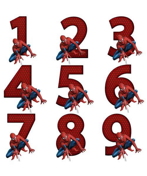 Sticker cifre aniversare "Spiderman"