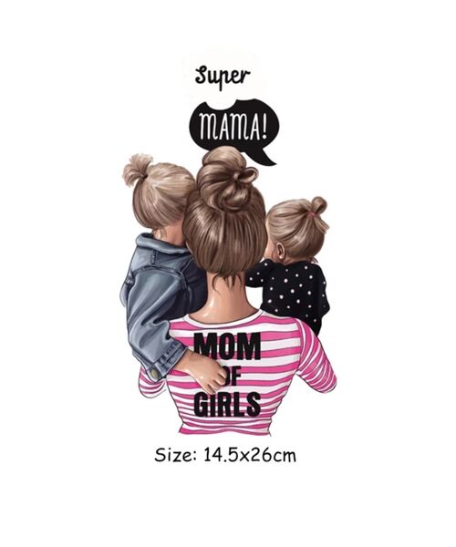 Sticker "Viata de mamica" pentru haine, iron on, diverse modele