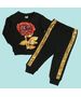 Trening 2 piese " Trandafirul parfumat", bluza neagra si pantaloni cu paiete aurii