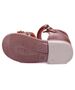 Sandale roz sidefat ortopedice din piele "Flori de vara", reglabile cu scai