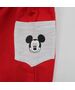 Set 2 piese "Mickey", body gri maneca lunga, pantaloni rosii