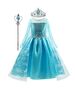 Rochie lunga printesa Elsa, prevazuta cu bagheta si coronita