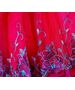 Set 2 piese "Trandafirul parfumat",  rochie tull rosu brodat si pulover descheiat