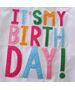 Set aniversar " Este ziua mea", tricou alb , fusta tull multicolor